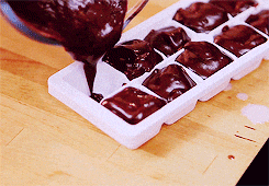 Scrumptious Chocolate Poured On Tray GIF