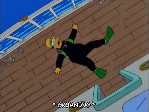 Scuba Diving Fail Homer Simpson GIF