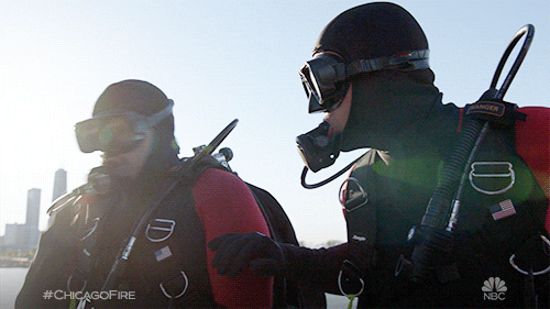 Scuba Diving Ready Chicago Fire GIF