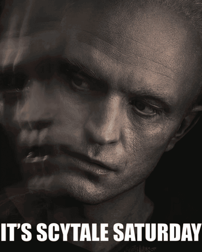 Scytale Saturday Poster Close Up Man's Face
