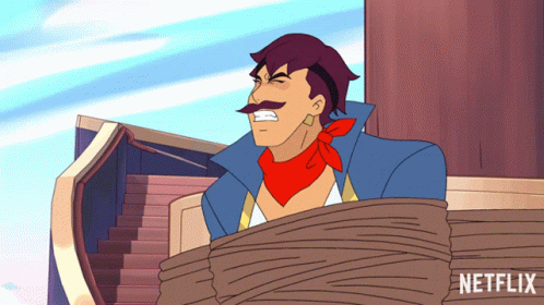 Sea Hawk Tied Up To A Post GIF