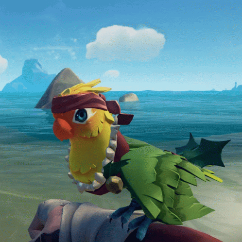 Sea Of Thieves Pirate Parrot Flapping Its Wings GIF