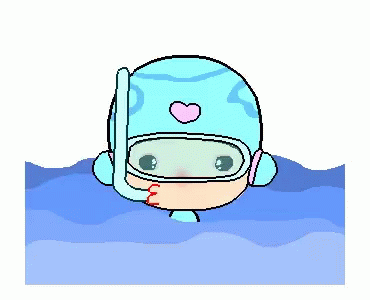 Sea Snorkeling Cartoon GIF