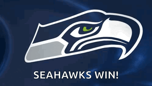 Seahawks Logo on Blue Background