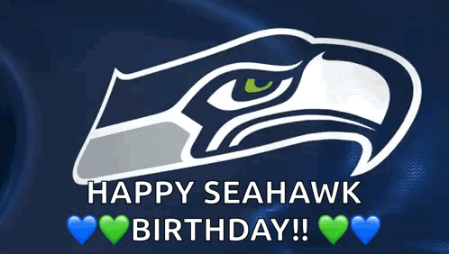 Seahawks Logo On Green Background GIF