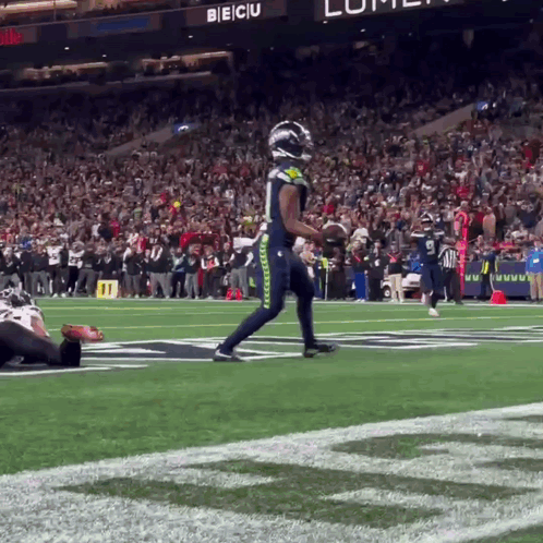 Seahawks Player Running To End Zone GIF