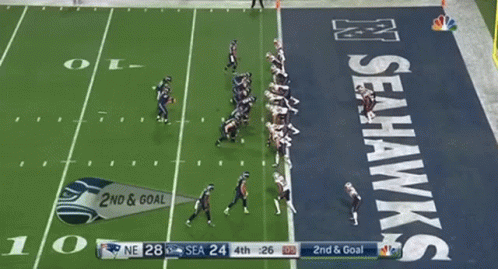 Seahawks Playing Patriots in Football Game