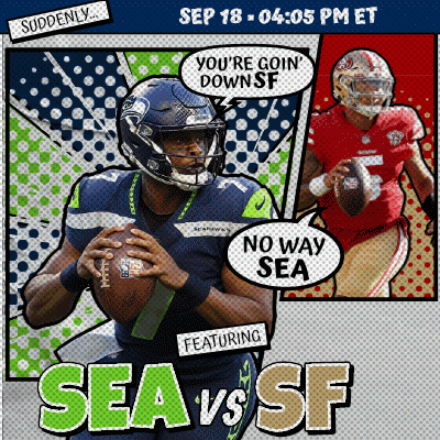 Seahawks vs 49ers Football Game Advertisement