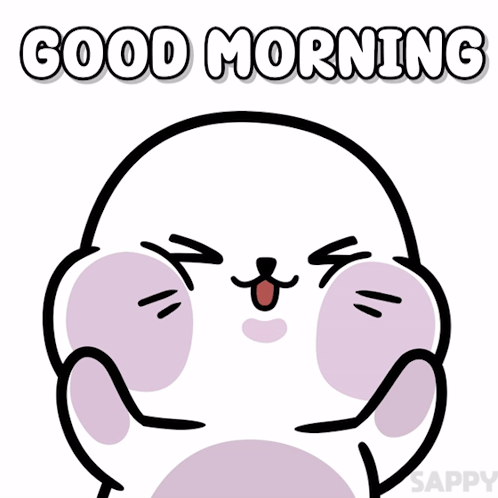Seal Cartoon Saying Good Morning