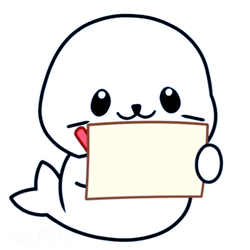 Seal Holding OK Sign In Red GIF