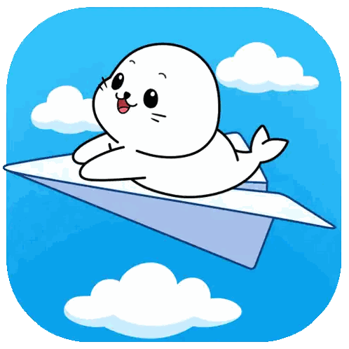 Seal on Paper Airplane
