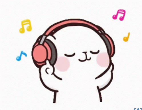 Seal Wearing Headphones Listening to Music