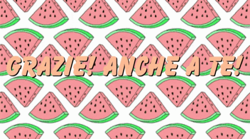 Seamless Watermelon Slices Grazie Anche Ate GIF
