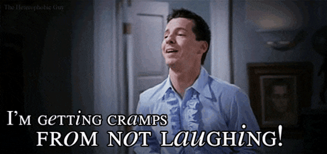 Sean Hayes Not Funny Comment From Will And Grace GIF