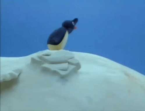 Pingu The Penguin Searching Clay Animation GIF