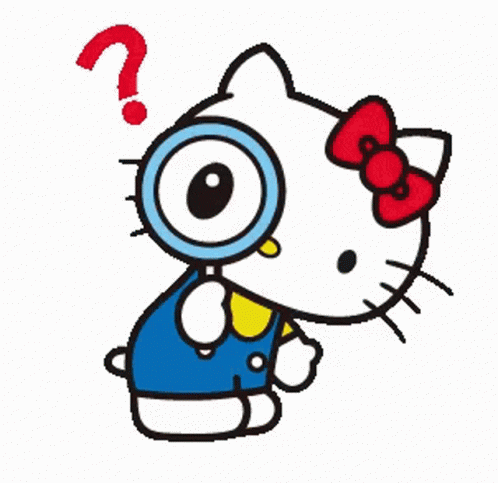 Hello Kitty Searching With Spy Glass GIF