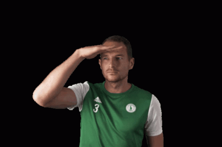 Searching Man Looking Around Scanning Surroundings GIF