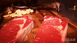 Seasoning Delicious Fresh Steak GIF
