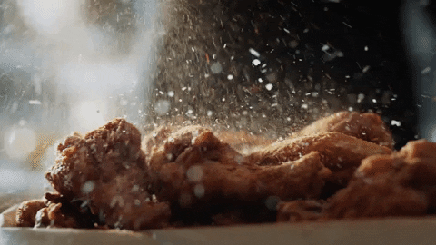Seasoning Mouth-watering Buffalo Chicken Wings GIF