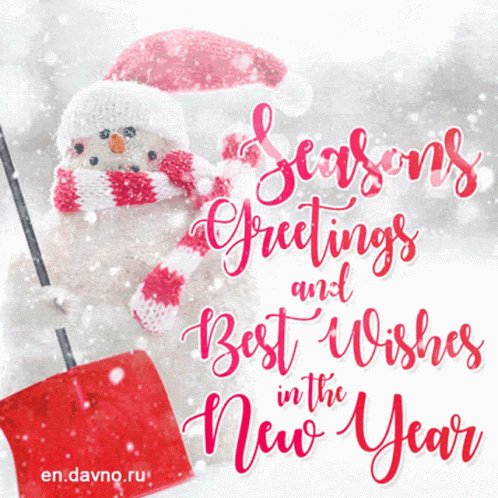 Seasons Greetings Happy New Year Wishes GIF