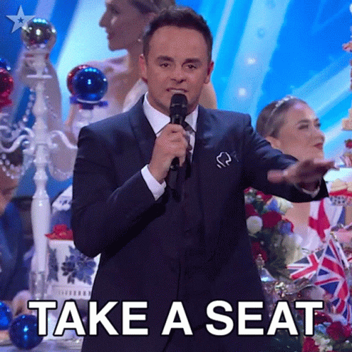 Seats Taken Britains Got Talent Anthony Mcpartlin GIF