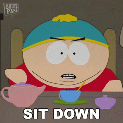 Seats Taken Eric Cartman South Park GIF