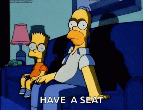 Seats Taken Homer And Bart Simpson GIF