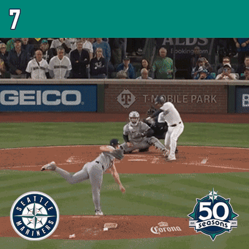 Seattle Mariners Baseball Player Celebrating Home Run
