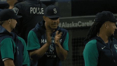 Seattle Mariners Win Cheering On Sideline GIF