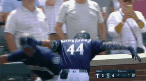Seattle Mariners Win Julio Rodriguez Cheered On GIF