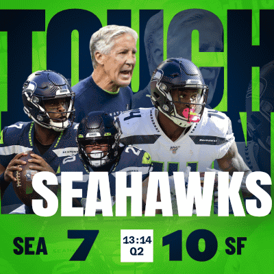 Seattle Seahawks 2nd Quarter Touch Down GIF