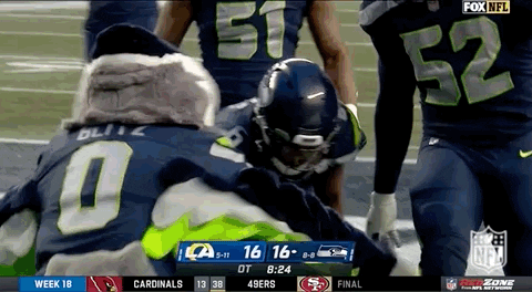 Seattle Seahawks Players Chaotic Gestures GIF