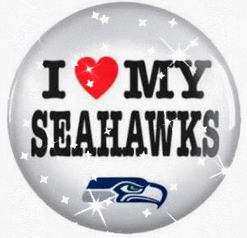 Seattle Seahawks Shinning Button Pin GIF