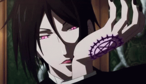 Sebastian Michaelis Black Butler Lick Wrist GIF