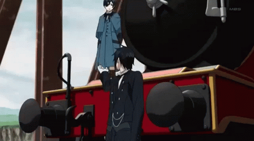 Sebastian Michaelis Ciel Phantomhive Train GIF