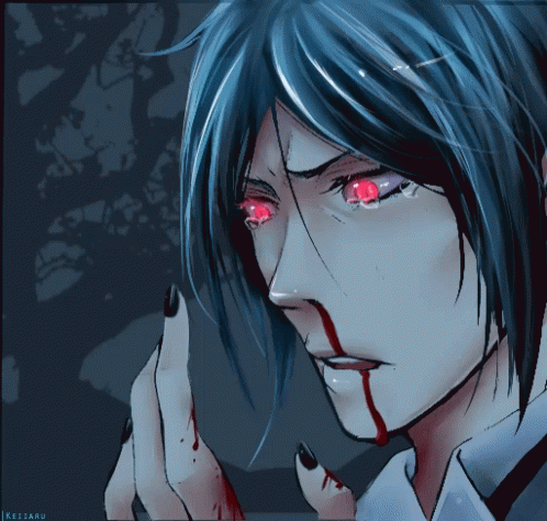 Sebastian Michaelis Crying Nose Bleed GIF