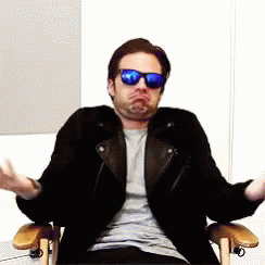 Sebastian Stan No Idea Shrug GIF