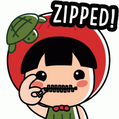 Ang Ku Kueg Girl Zipper Mouth Secret GIF
