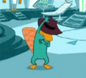 Secret Agent Perry The Platypus Dancing GIF