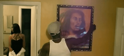 Secret Safe Behind Painting GIF