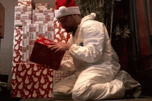 Secret Santa Checking Gift GIF