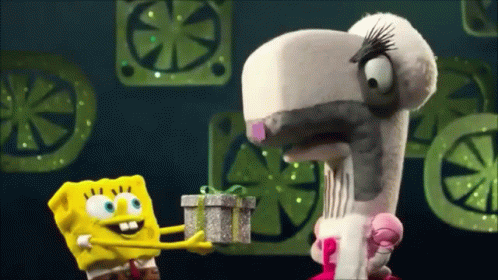 Secret Santa With Spongebob And Friends GIF