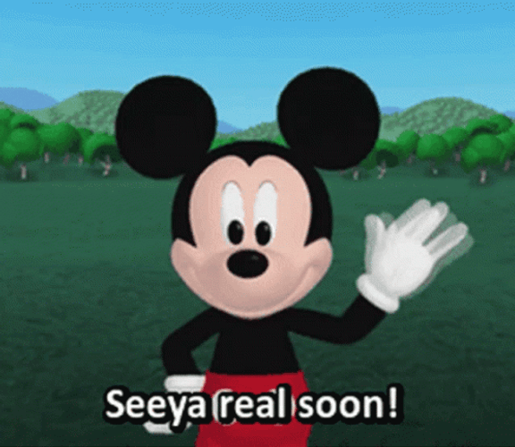See Ya Soon Mickey Mouse Waving GIF