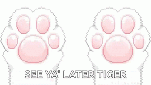 See You Later Tiger Kitty Paws GIF