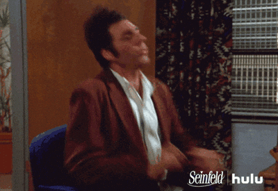 Seinfeld Kramer Giddy Up Almost Fell From Chair GIF