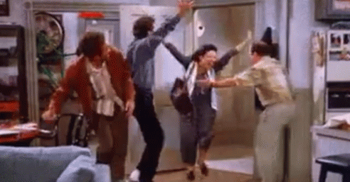 Seinfeld Kramer Giddy Up Apartment With Friends GIF