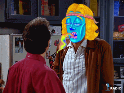 Seinfeld Kramer Giddy Up Edited Blue Face GIF