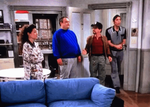 Seinfeld Kramer Giddy Up Holding Golf Club GIF