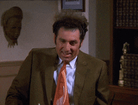 Seinfeld Kramer Giddy Up Pretty Glamorous Woman GIF