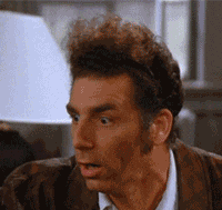 Seinfeld Kramer Giddy Up Weird Reaction GIF